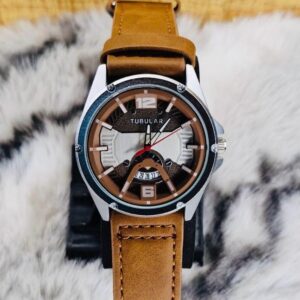 TUBULAR Premium Brown Leather Watch