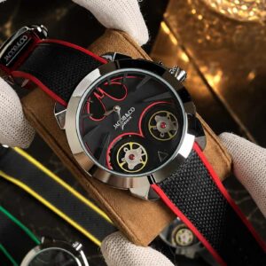 AA Grade Luxury Black & Red Wrist Watch For Men