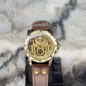 Vintage Skeleton Leather automatic Watch