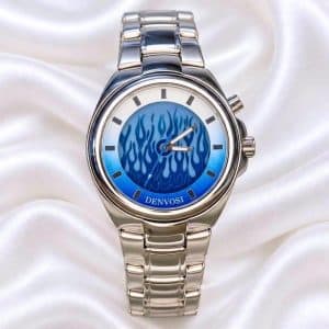 DENVOSI Luxury Flame Dial Stainless Steel Watch – Premium Men’s Wristwatch